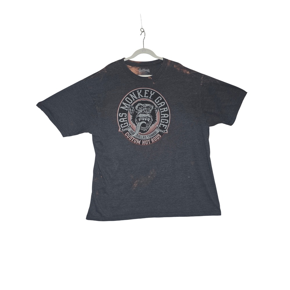 Gas Monkey Garage Mens 2XLT Charcoal Thrashed GrungeCustomHotRod
GraphicT-Shirt